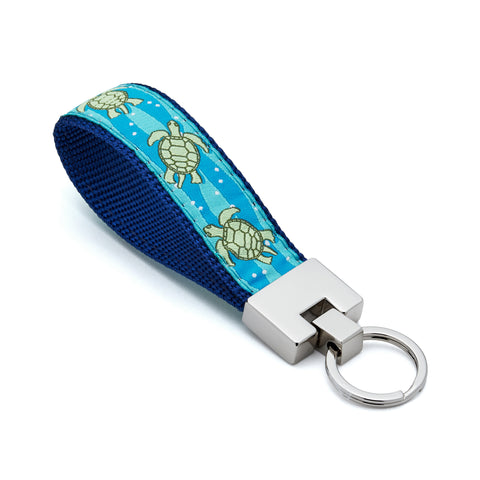 Key Ring Wristlet -  Fits over Most Wrists - Sea Turtle