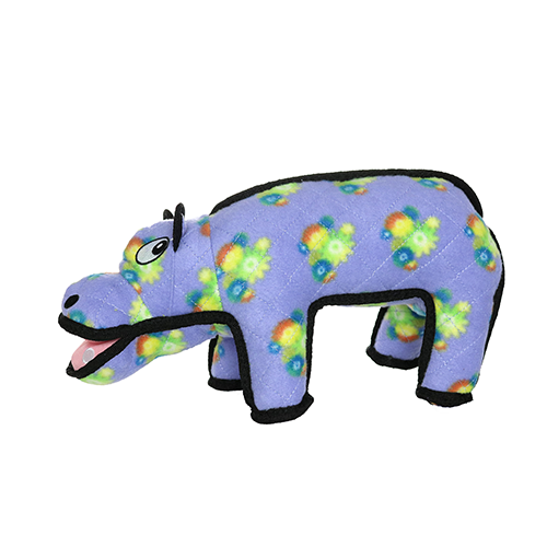 Tuffy Jr. Zoo Hippo Soft Dog Toy with Squeaker