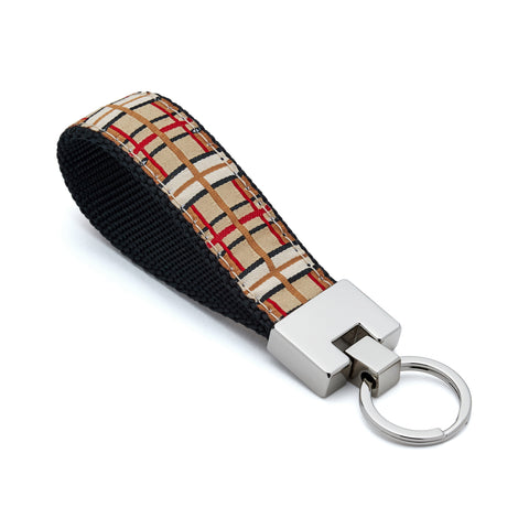 Key Ring Wristlet -  Fits over Most Wrists - Up Country Plaid