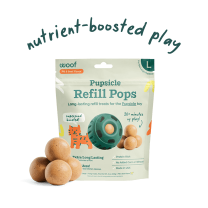 Woof Dog Treat Beef & Peanut Butter Pupsicle Pops For Dogs