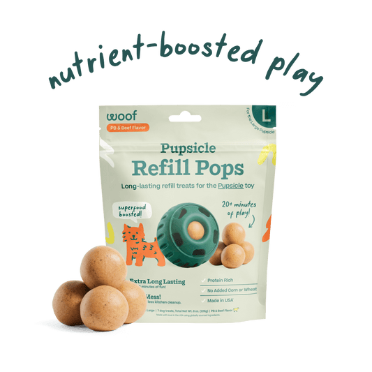 Woof Dog Treat Beef & Peanut Butter Pupsicle Pops For Dogs