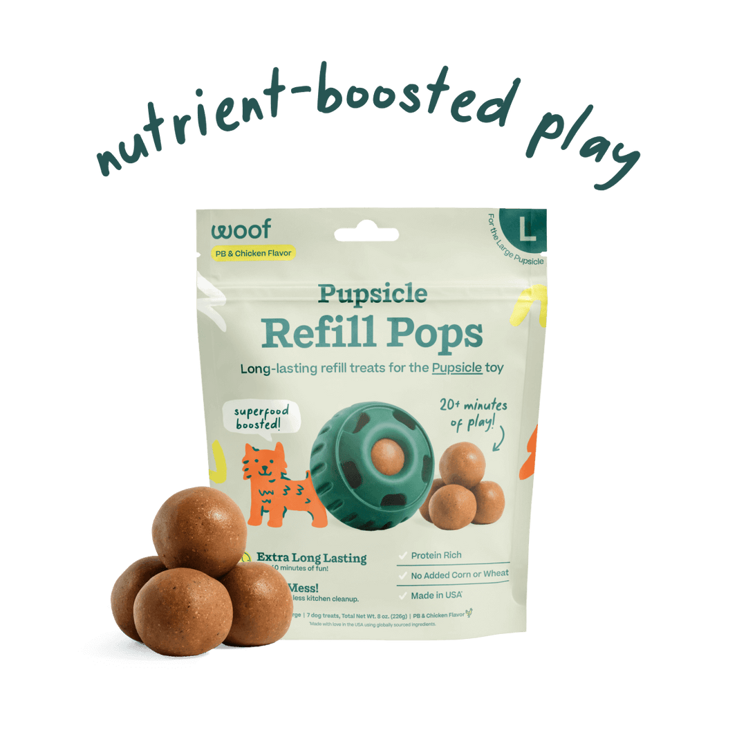 Woof Dog Treat Chicken & Peanut Butter Pupsicle Pops For Dogs