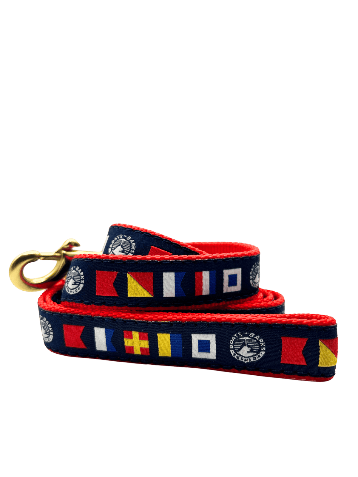 Boats n Barks Bermuda Nautical Code Flag Dog Lead with Solid Brass Clip - Spells out Boats n Barks 5 feet long-Boats n Barks