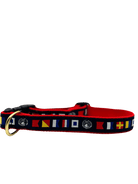 Boats n Barks Bermuda Nautical Code Flag DogCollar - Spells out Boats n Barks-Boats n Barks