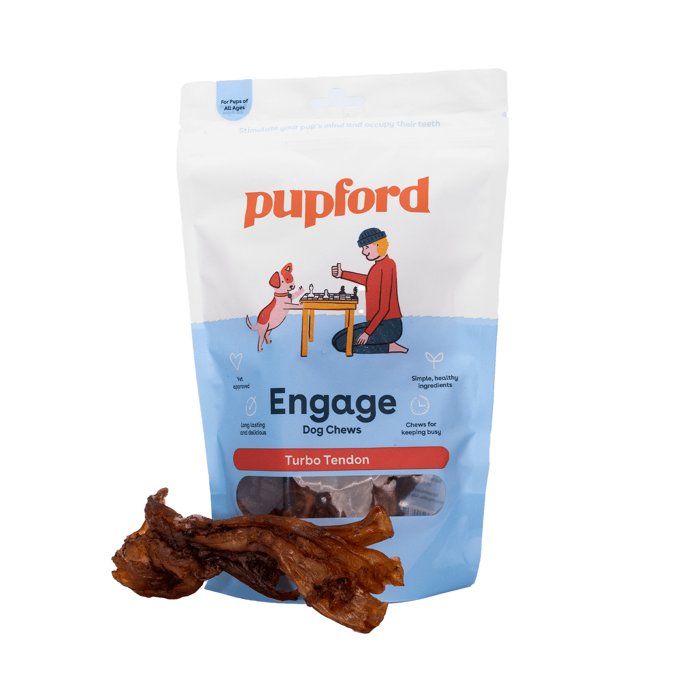 Beef Achilles Turbo Tendon Chew Treats for Dogs by Pupford