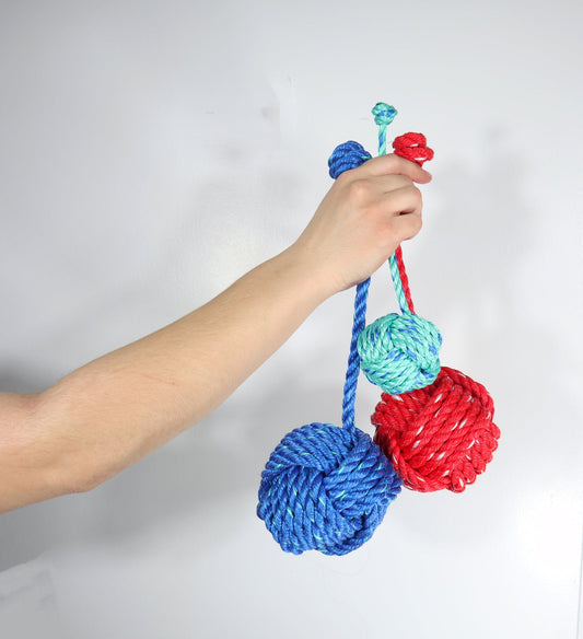 Nova Scotian Lobster Rope Floating Monkey Fist Dog Toy 2.5" Various Colours