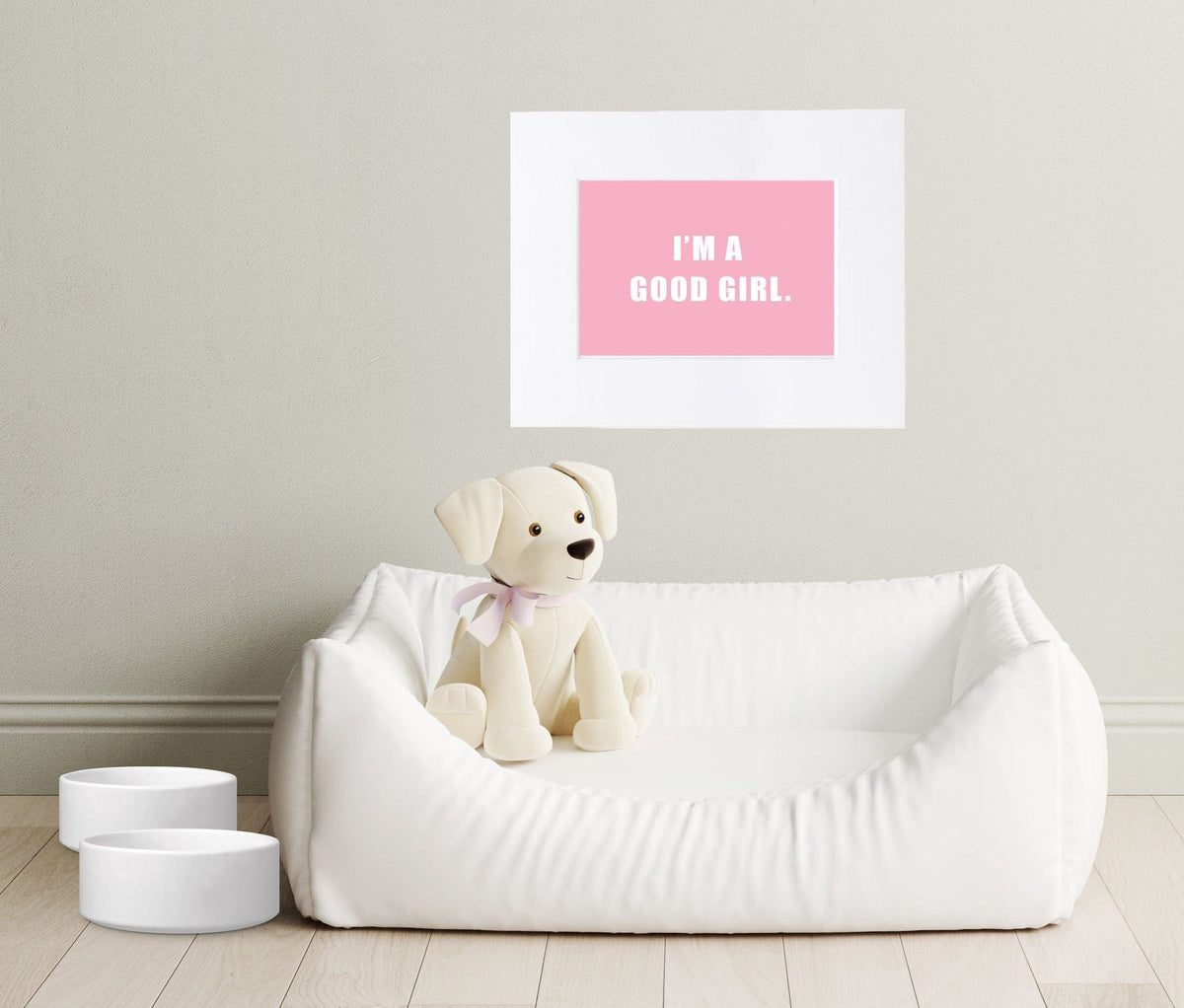 Over the Bowl Art- I'm a Good Girl-Boats n Barks