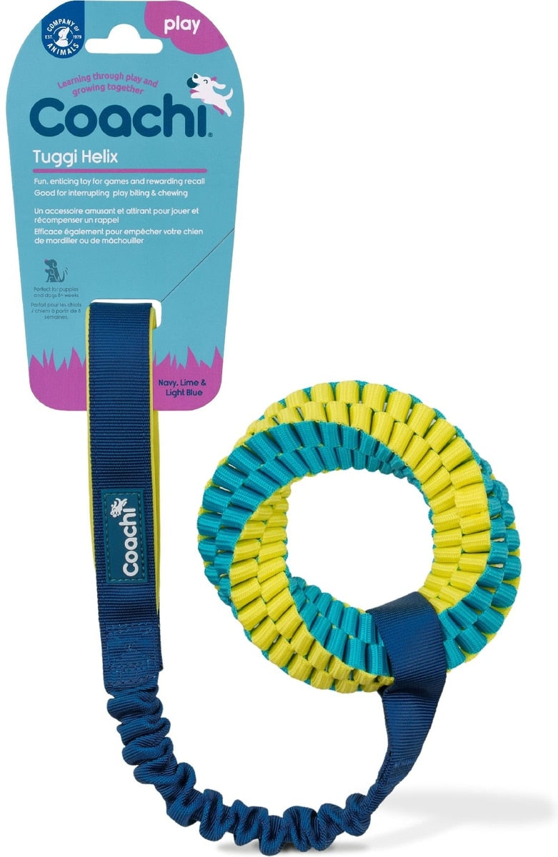 Coachi Tuggi Elastic Helix Super Tough Tug Toy for Dogs