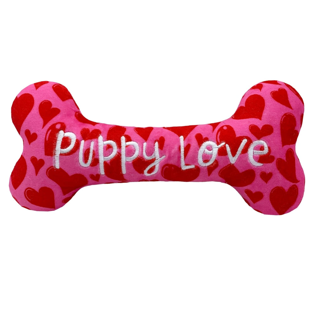 Happy Valentine's Day My Puppy Love Bone 12" with Squeaker