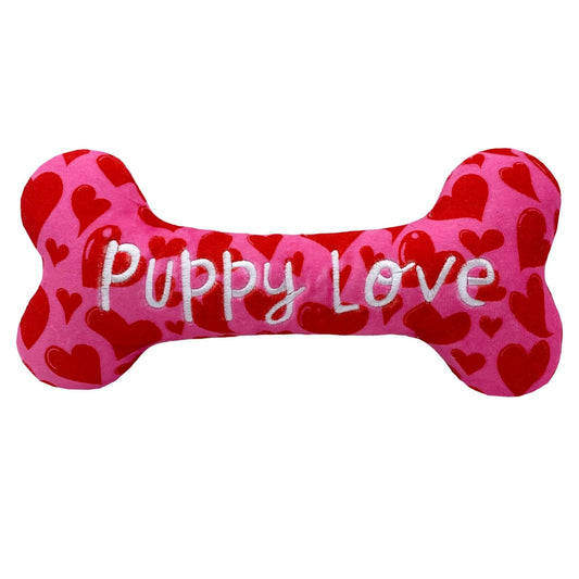 Happy Valentine's Day My Puppy Love Bone 12" with Squeaker