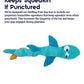 Stuffing-Free Big Squeak Plush Shark Dog Toy with 3 Invincible Squeakers 20" Long
