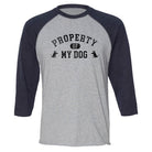 Property of My Dog 3/4 Sleeve Shirt For Humans Vintage Navy-Boats n Barks