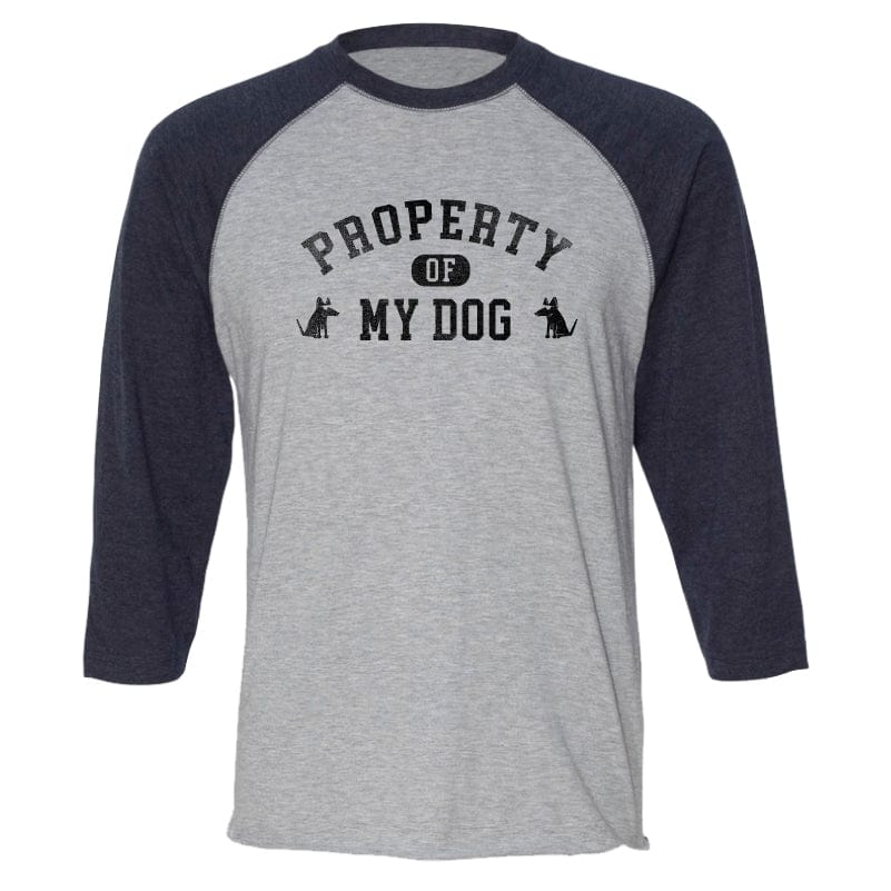 Property of My Dog 3/4 Sleeve Shirt For Humans Vintage Navy