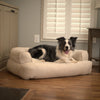 Luxury Sleeper Sofa with Bolster and Memory Foam for Dogs Machine Washable Covers made in USA