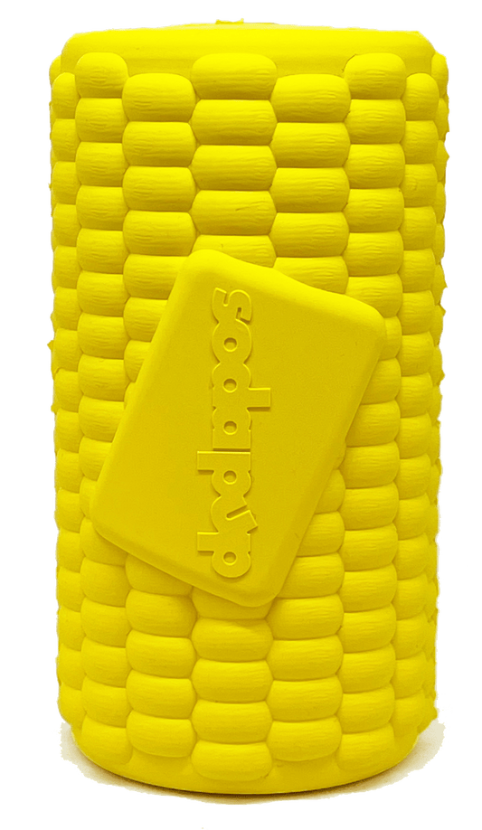 Corn on the Cob eDispenser Durable Rubber Treat Dispenser Toy for Dogs