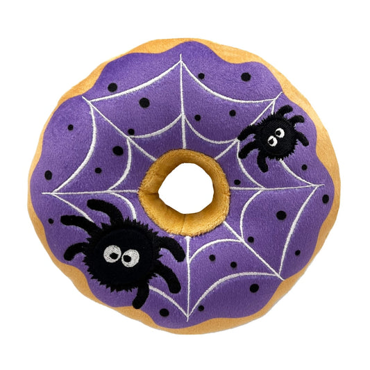 Huxley & Kent Halloween Spiderweb Donut Stuffed Toy for Dogs