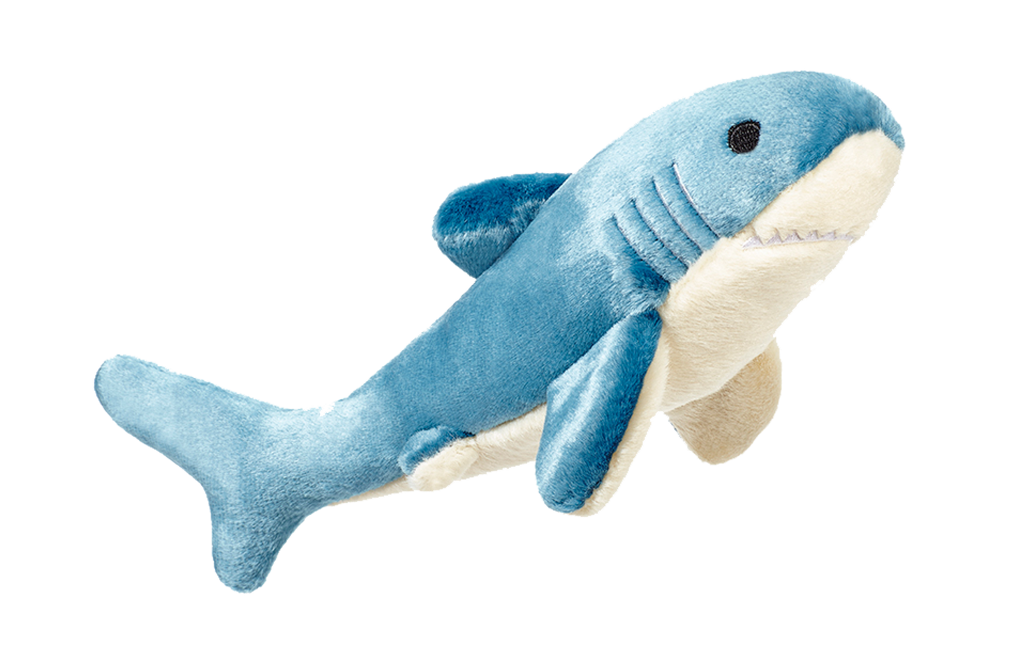 Fluff & Tuff Tank Shark - Small Plush Dog Toy