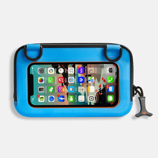 GEO Phone Pack: The Waterproof Phone Case that Floats! Perfect for adventures with your Dog. Blue