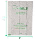 Beyond Green 100% Compostable Dog Poop Waste Bags Roll of 15 bags 9" x 12" Made in USA. TUV OK Home & TUV OK Industrial Compost-Boats n Barks