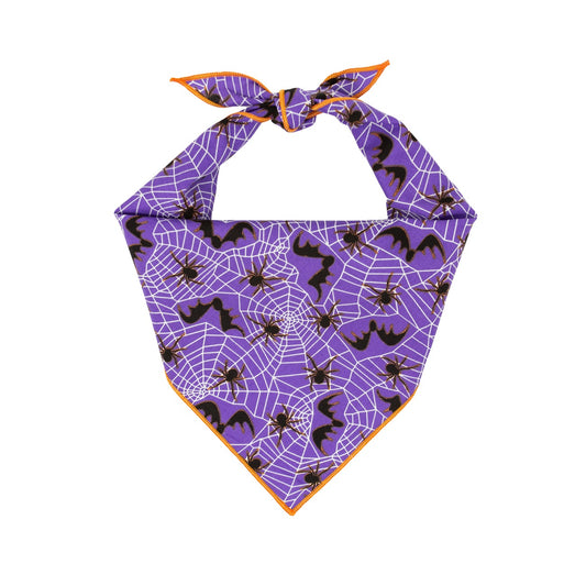 Halloween Purple Spider Bandana for Dogs