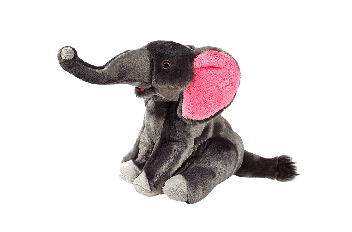 Fluff & Tuff Edsel Elephant Soft Dog Toy with Squeaker Machine Washable 11"-Boats n Barks