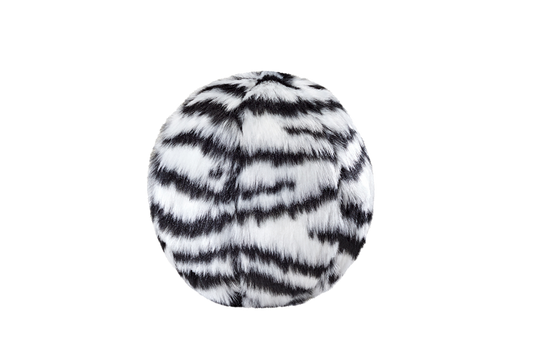 Fluff & Tuff Zebra Ball - 4" Small Plush Dog Toy
