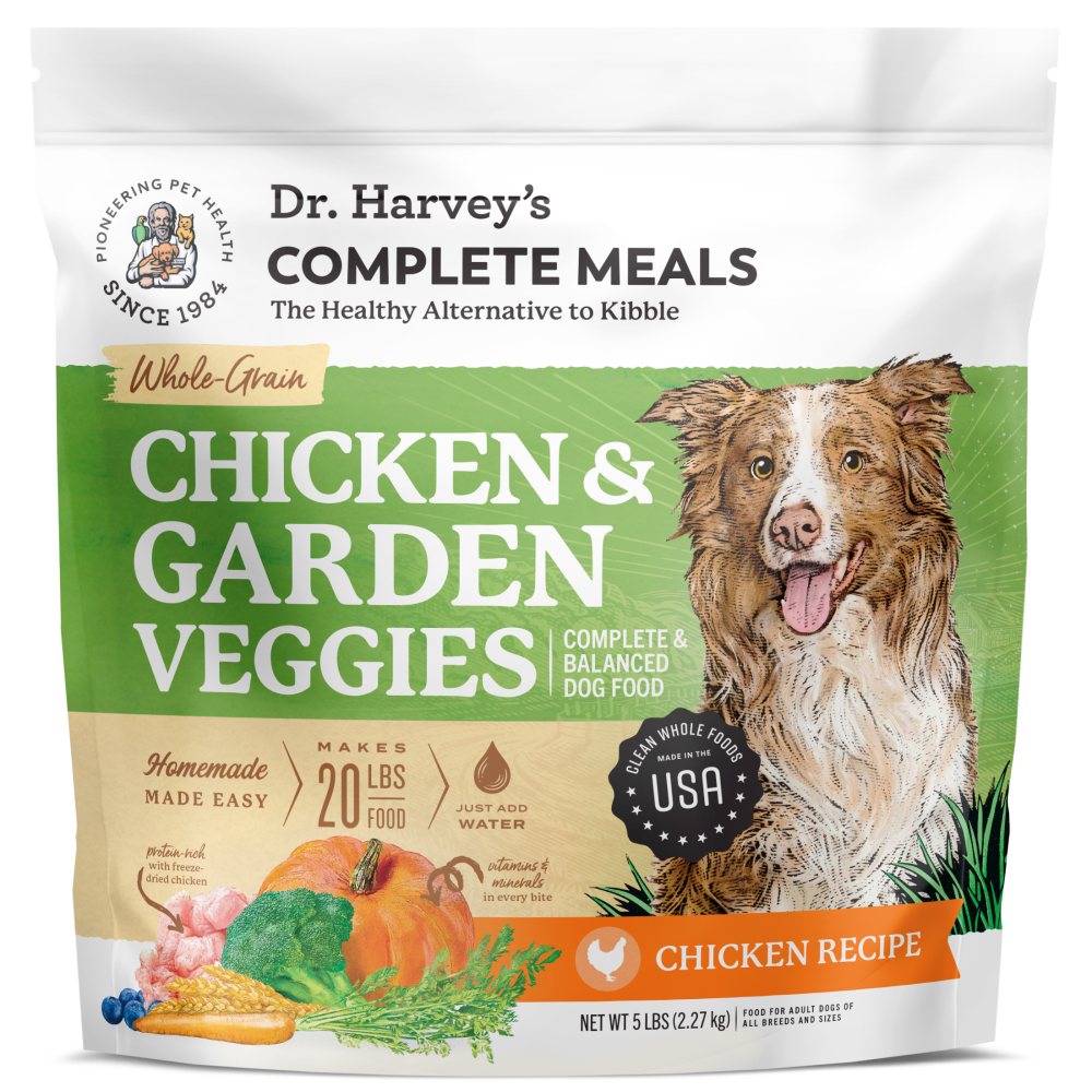 Dr. Harvey's Whole Grain Garden Veggies Dog Food, Human Grade Dehydrated Food for Dogs with Freeze-Dried Chicken, Fruits, Vegetables and Probiotics