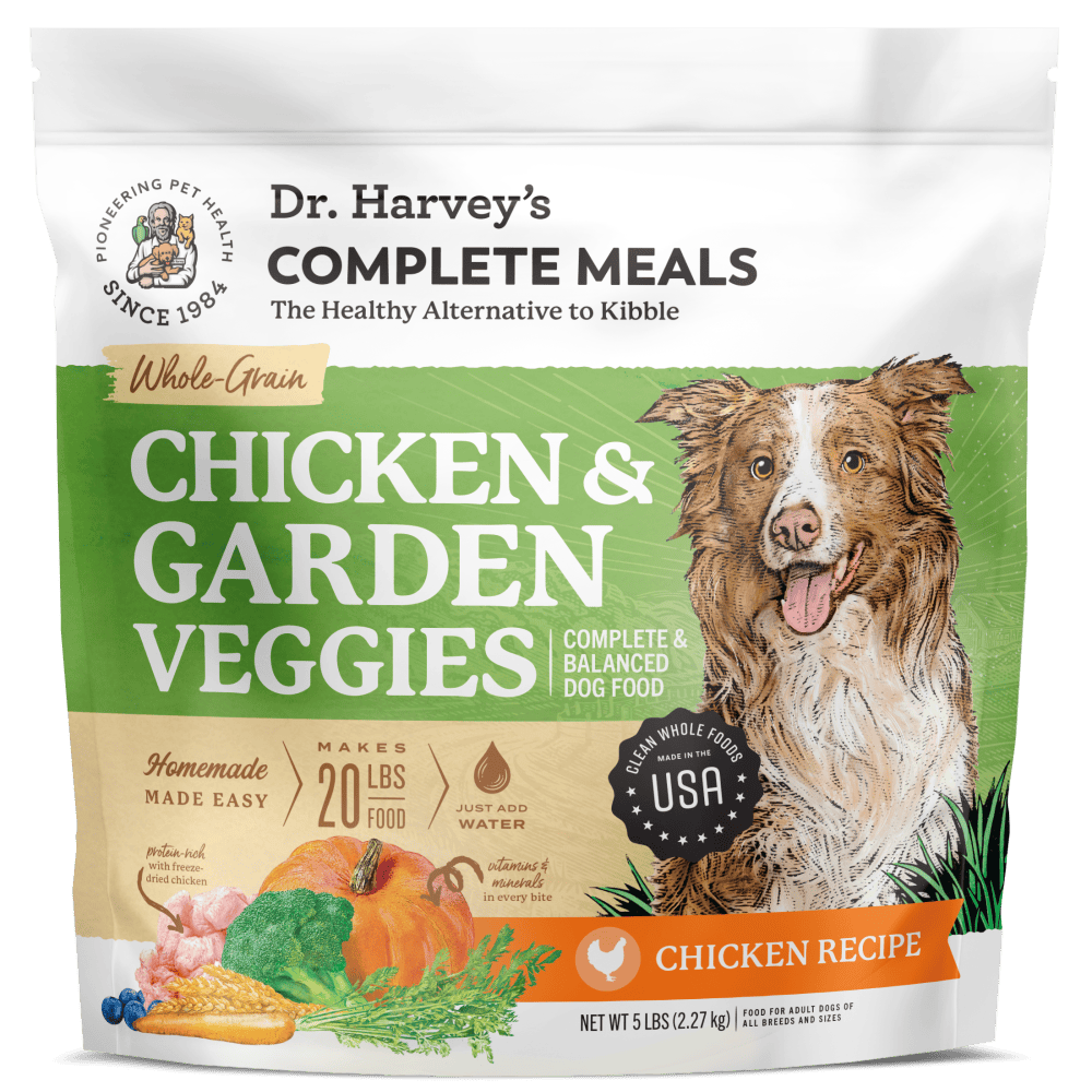 Dr. Harvey's Whole Grain Chicken & Garden Veggies Dog Food, Human Grade Dehydrated Food for Dogs with Freeze-Dried Chicken, Fruits, Vegetables and Probiotics-Boats n Barks