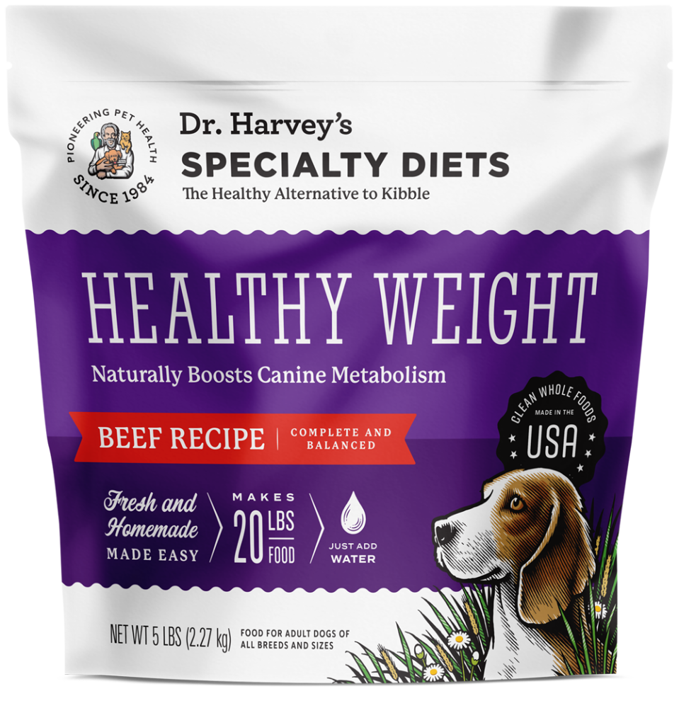 Dr. Harvey's Specialty Diet Healthy Weight Recipe, Human Grade Dehydrated Dog Food with Beef