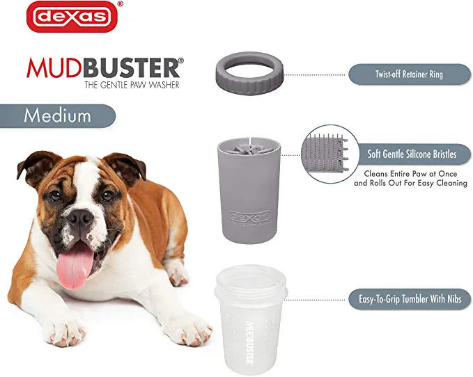 Dexas MudBuster Portable Dog Paw Washer/ Paw Cleaner-Boats n Barks