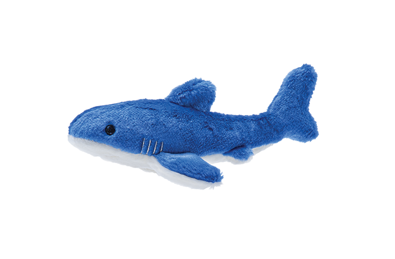 Fluff & Tuff Baby Bruce Shark Soft Dog Toy with Squeaker Machine Washable 8"