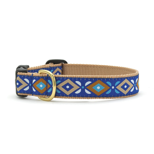 Aztec Blue Dog Collar