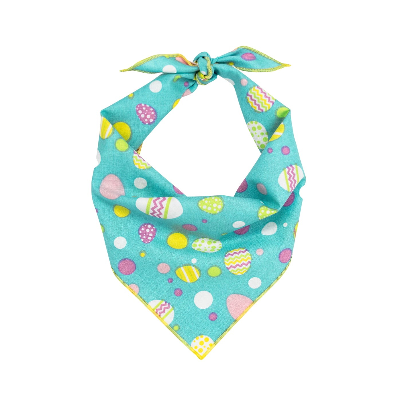 Easter Bandana for Dogs Pastel Eggs on Turquoise Background