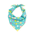 Easter Bandana for Dogs Pastel Eggs on Turquoise Background-Boats n Barks
