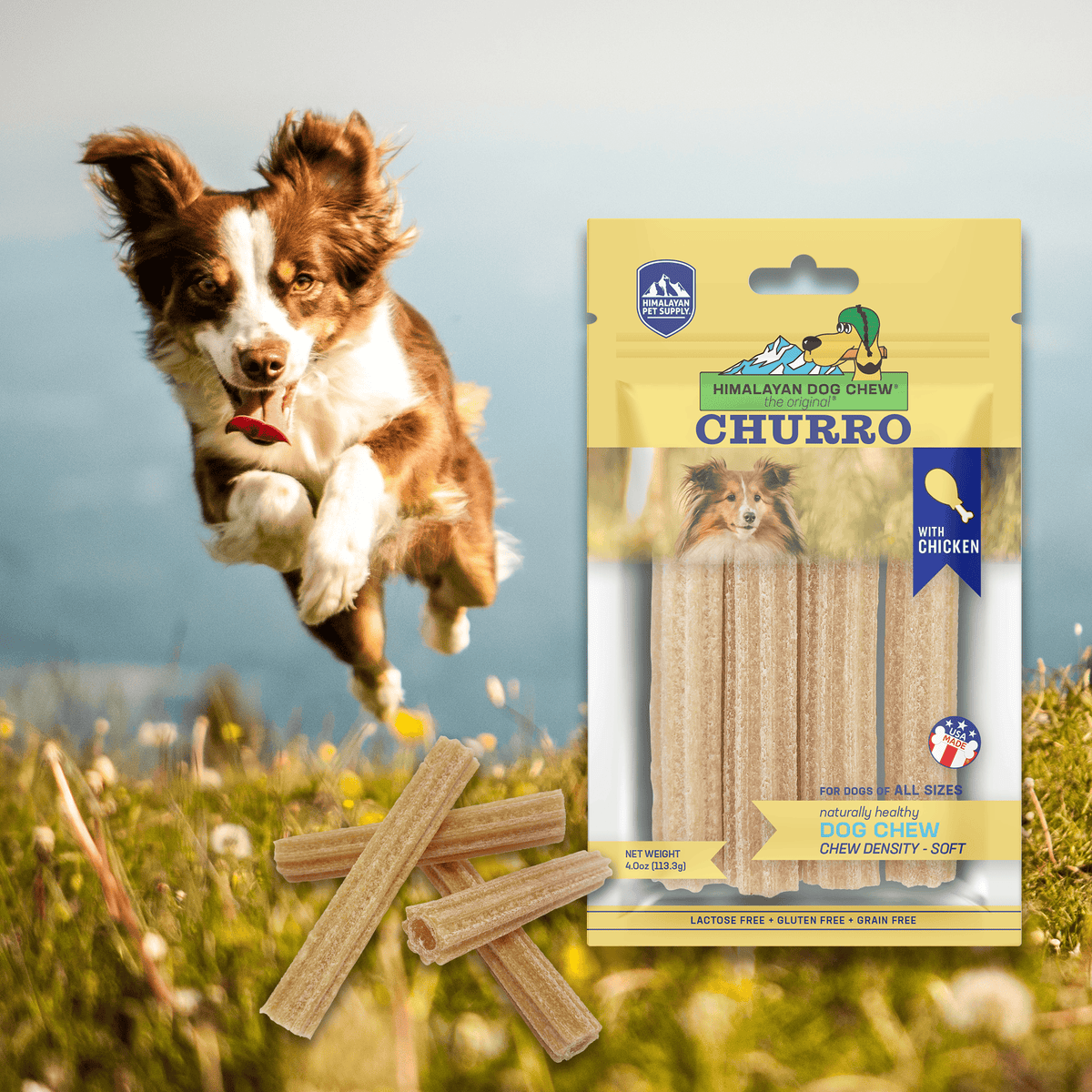 Primal Himalayan Churro Soft Dog Chew 4pk-Boats n Barks