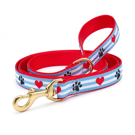 Pawprint Stripe Dog Lead by Up Country