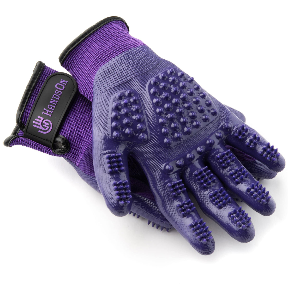 Hands On Combo Dry Grooming and Bathing Gloves for Dogs - Various Sizes-Boats n Barks