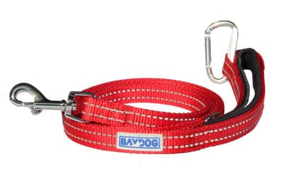 Baydog Pensacola Bay Dog Leash for Small to Medium Size Dogs 6' long and 5/8" wide Reflective Stitching-Boats n Barks