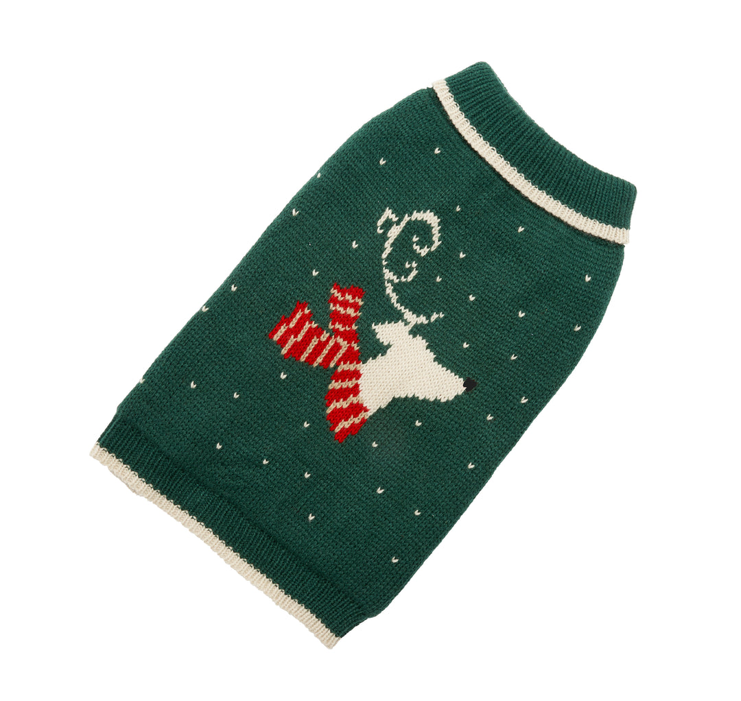 Up Country Green Reindeer Sweater