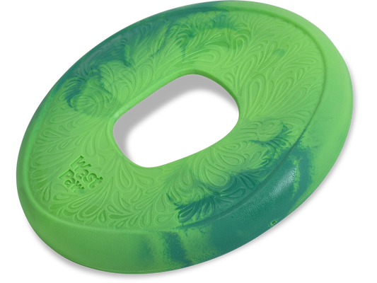 West Paw Sailz Floating Soft Dog Frisbee with Hole in Centre for Easy Grip
