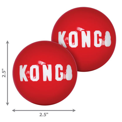 Kong Red Signature Ball for Dogs Floats and Squeaks