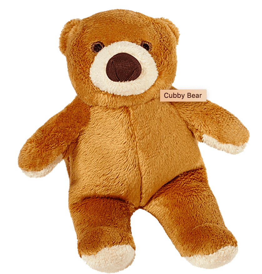Fluff & Tuff Cubby Bear Soft Dog Toy Machine Washable Extra Small 5"-Boats n Barks