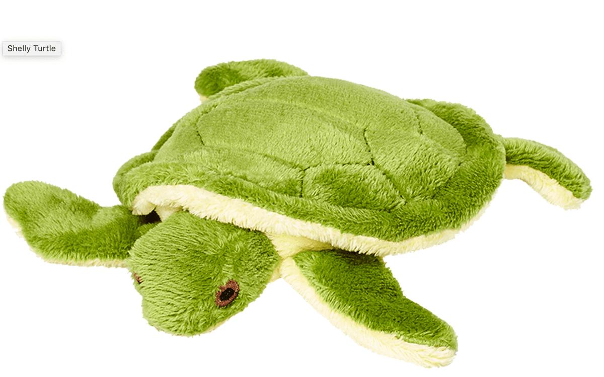 Fluff & Tuff Esmeralda Turtle Soft Dog Toy with Squeaker Machine Washable 7"-Boats n Barks