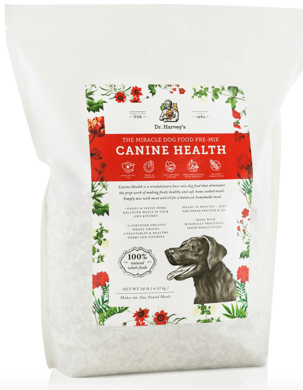 Dr. Harvey's Canine Health Miracle Dog Food, Human Grade Dehydrated Base Mix for Dogs with Organic Whole Grains and Vegetables-Boats n Barks
