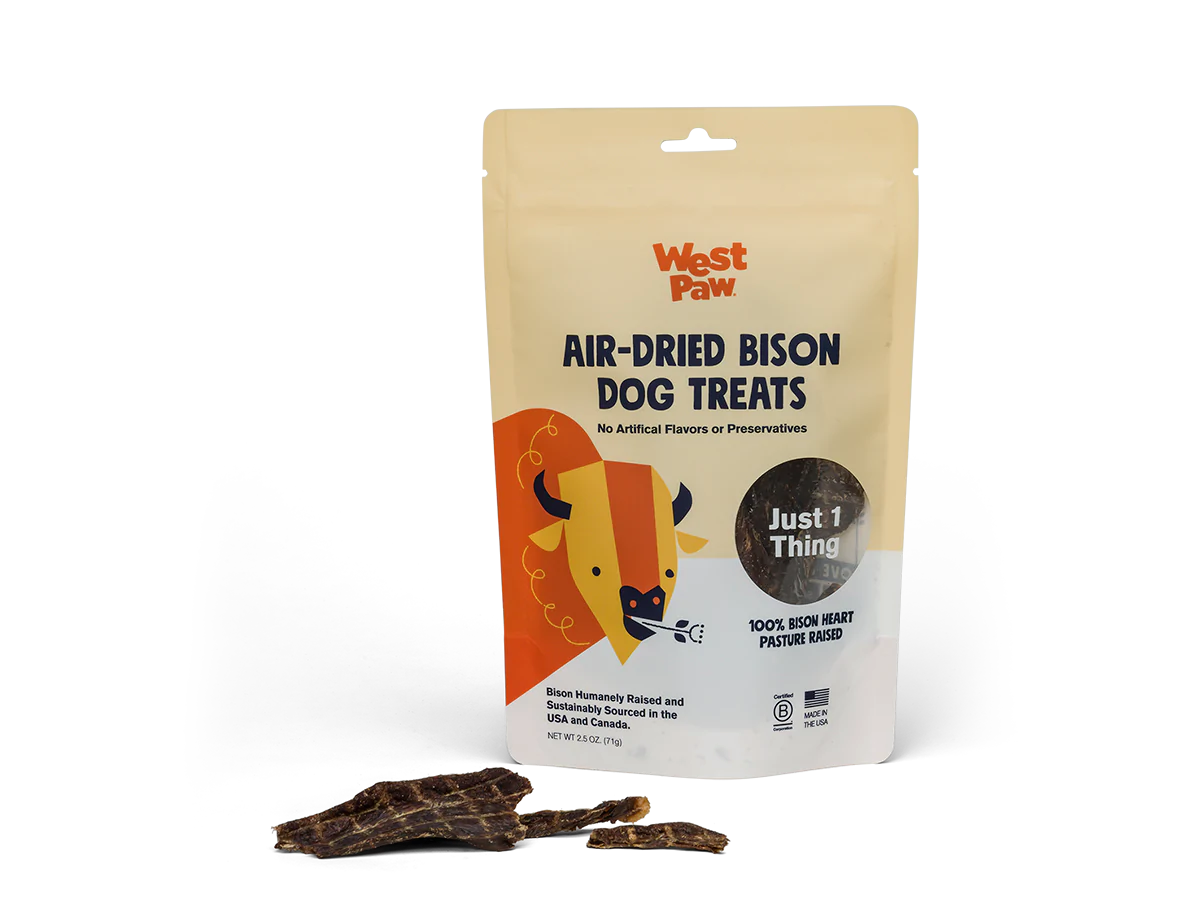 West Paw Bison Heart Dog Treats Air Dried