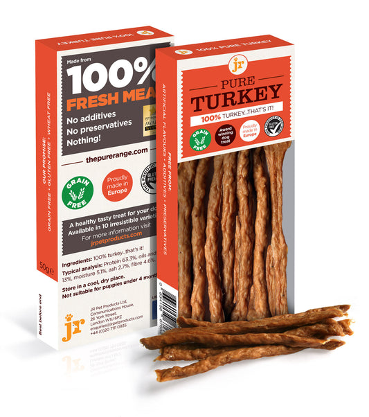 JR Pet Products 100% Pure Turkey Sticks for Dogs made in UK
