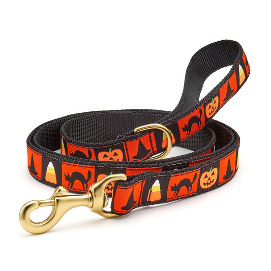 Halloween Pumpkin Dog Lead by Up Country