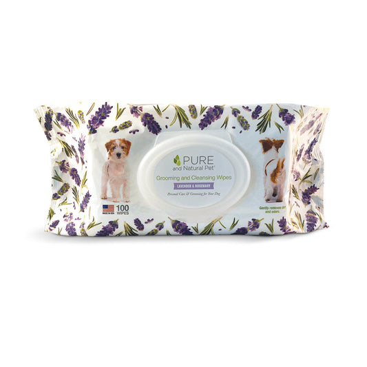 Pure & Natural Grooming and Cleansing Dog Wipes (Lavender and Rosemary)