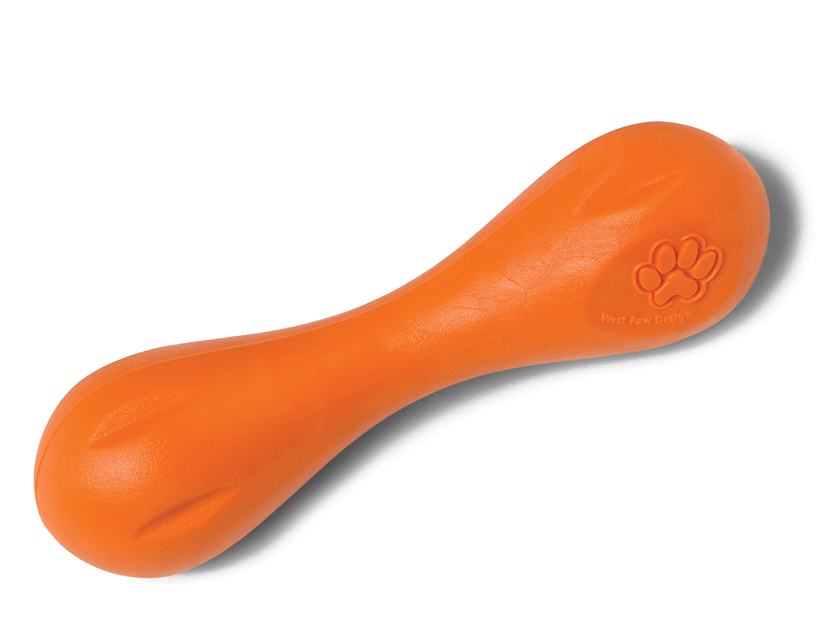 West Paw Zogoflex Hurley Dog Bone Chew Toy – Floatable Pet Toys for Aggressive Chewers, Catch, Fetch – Bright-Colored Bones for Dogs – Recyclable, Dishwasher-Safe, Non-Toxic,