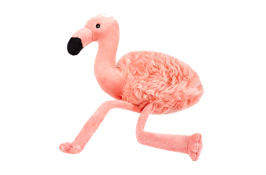 Fluff & Tuff Lola Flamingo Soft Dog Toy with Squeaker Machine Washable 18"